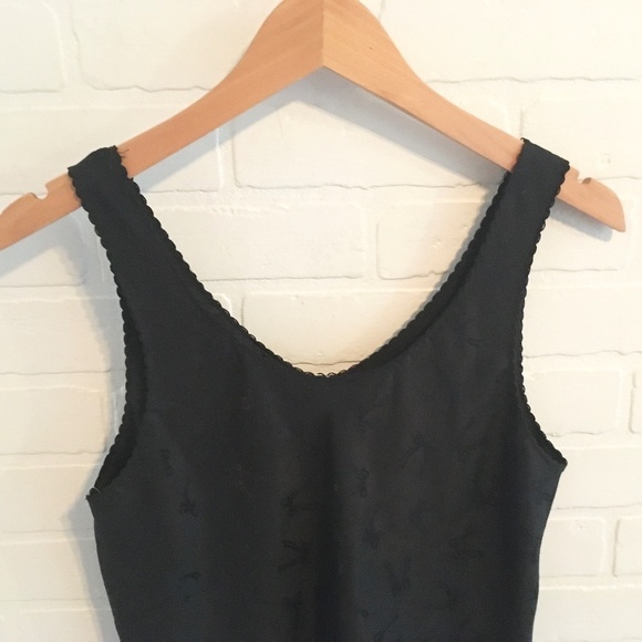 Vintage Cami Satin Black Bow print Iridescent Dark romantic S - Picture 9 of 11